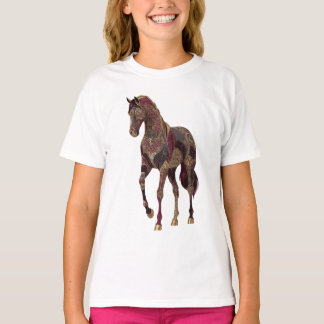 ロイヤルな装飾のアラブ馬 Tシャツ