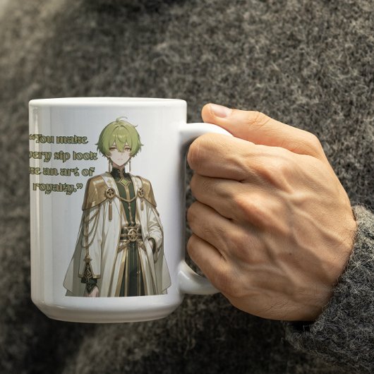 ロイヤルアニメ男子のピアス コーヒーマグカップ