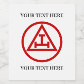 ロイヤルアーク フリーメイソン  Square and Compass 共済, メーソン ワインレー ワインラベル (シングルラベル)