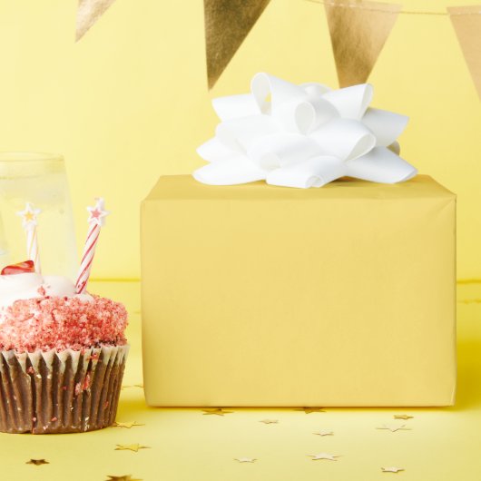 ロイヤルイエロー光沢包装紙 ラッピングペーパー (誕生日パーティー)