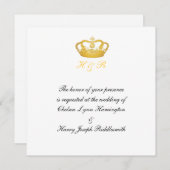 ロイヤルウェディング ゴールデンクラウン ご招待状 招待状 (正面/裏面)