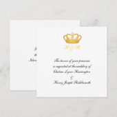 ロイヤルウェディング ゴールデンクラウン ご招待 招待状 (正面/裏面)