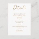 ロイヤルウェディング ブラック＆ゴールド ミニマリスト エンクロージャーカード (正面)