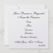 ロイヤルエレガントクリスマス招待状- SRF 招待状 (裏面)