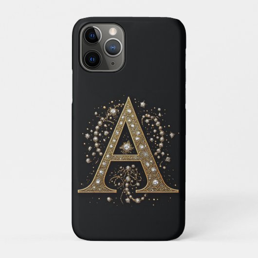 ロイヤルオルネイトモノグラム A ✨ ゴールドヴィンテージラグジュアリー Case-Mate iPhoneケース (裏)