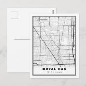 ロイヤルオーク地図 ポストカード (正面/裏面)