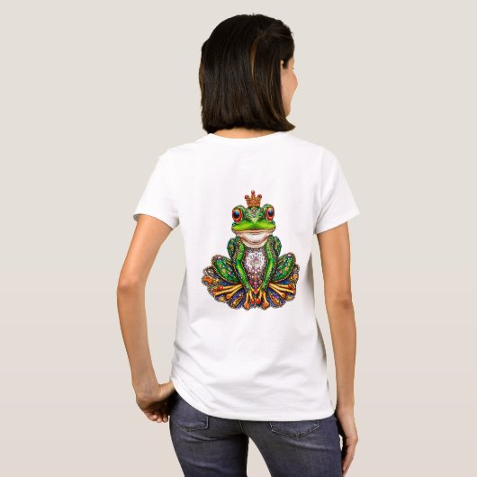 🐸 ロイヤルカエル かわいいキャラクターギフト ✨ Tシャツ (裏面フル)