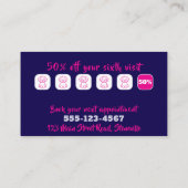 ロイヤルカードペットケアグルーミングサービス 名刺 (裏面)