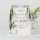 ロイヤルガーデン　保存日付のお知らせ 招待状 (スタンド正面)