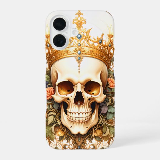 ロイヤルキングスカル iPhoneケース iPhone 16ケース (裏面)