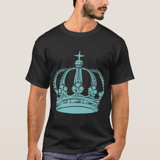 ロイヤルクラウン02 - 淡い青緑 Tシャツ (正面)