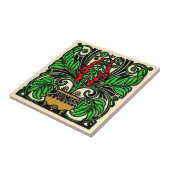 ロイヤルクロフト職人またはミッションスタイル花ポット タイル (側面)