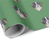 ロイヤルグリーンサンベルナールイラストレーション ラッピングペーパー (ロールコーナー)