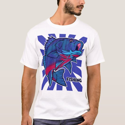 ロイヤルコーチマンの釣りポップアート Tシャツ (正面)