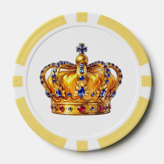 ロイヤルゴールデンクラウン ポーカーチップ (正面)