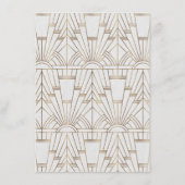 ロイヤルゴールドアートデコモノグラム結婚式の披露宴 エンクロージャーカード (裏面)