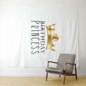 ロイヤルゴールドクラウンバースデープリンセスパーティー タペストリー (インサイチュ(横))