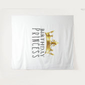 ロイヤルゴールドクラウンバースデープリンセスパーティー タペストリー (正面(横))