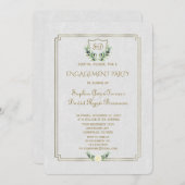 ロイヤルゴールドクレスト ラッシュグリーエンゲージメントパーティ 招待状 (正面/裏面)