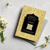 ロイヤルゴールドダマスクムスリム QRコード  RSVP ウェディング ウェブサイト エンクロージャーカード