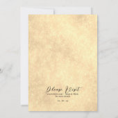 ロイヤルゴールドフレーム フラワー&アゲート大理石 ウェディング 招待状 (裏面)