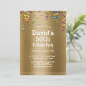 ロイヤルゴールド 50歳の誕生日パーティー 招待状 (スタンド正面)