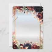 ロイヤルシルバーフラワー ローズ, ゴールドフレーム 招待状 (裏面)