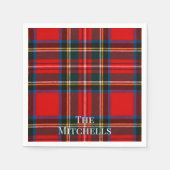 ロイヤルステュアート 赤 プライド オーダーメイド スタンダードカクテルナプキン (正面)