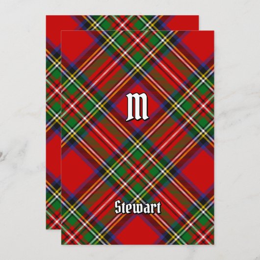 ロイヤルステュワートタータン 招待状 (正面/裏面)