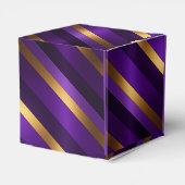 ロイヤルディープパープルとゴールドのストライプ フェイバーボックス (裏面サイド)