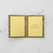 ロイヤルパープルとゴールドの感謝のメモカード サンキューカード (内部)