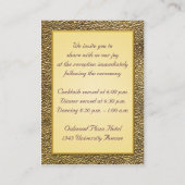 ロイヤルパープルとゴールドの花模様の封入カード エンクロージャーカード (裏面)