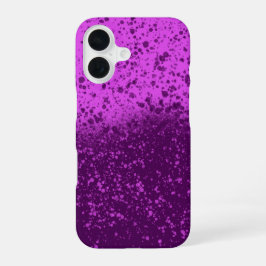 ロイヤルパープルのモノクロスプラッター iPhone 16ケース