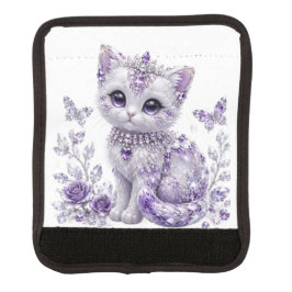 ロイヤルパープルの宝石の子猫の幻想 ラゲッジ ハンドルラップ