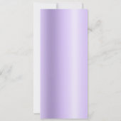 ロイヤルパープルグリッター ラベンダーサテン 50歳の誕生日 招待状 (裏面)