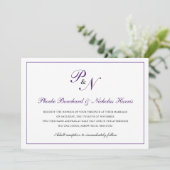 ロイヤルパープル クラシック エレガント ウェディング 招待状 (スタンド正面)