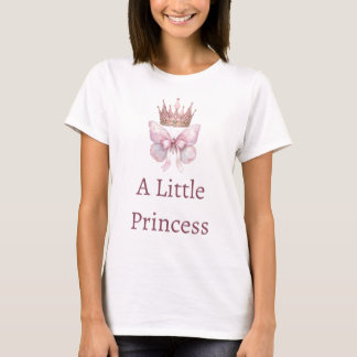 ロイヤルピンクプリンセス クラウン ママ ベビーシャワー Tシャツ