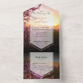 ロイヤルピンクローズ オールインワン招待状 (内側)