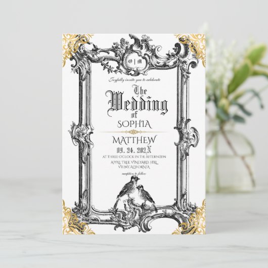 ロイヤルファンタジー中世の結婚式 招待状 (スタンド正面)