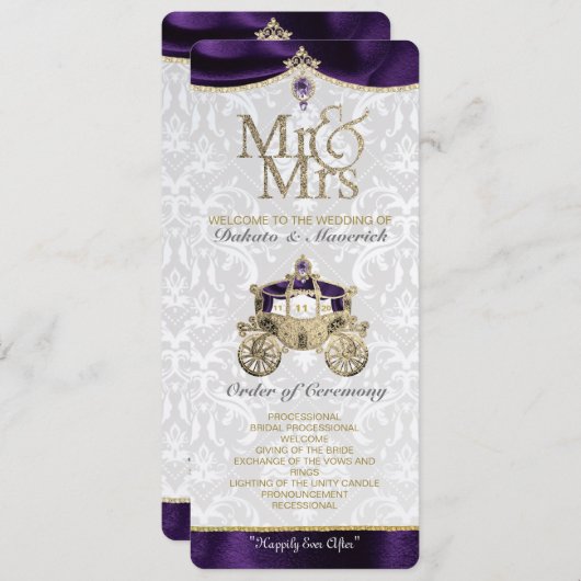 ロイヤルフェアリーテイルウェディングプログラム 招待状 (正面/裏面)