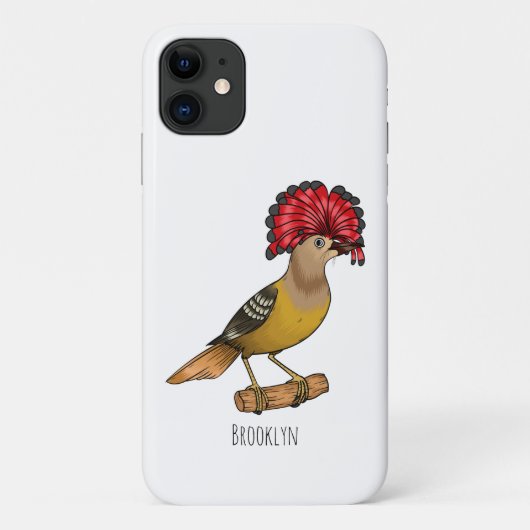 ロイヤルフライアキャッチャー鳥の漫画イラスト Case-Mate iPhoneケース (裏面)