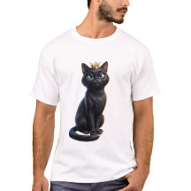 ロイヤルブラックキャットTシャツ