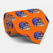 ロイヤルブルーおよびオレンジのフットボール用ヘルメット ネクタイ (ロール)