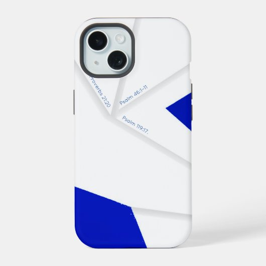 ロイヤルブルーおりがみ iPhone 15ケース (裏面)