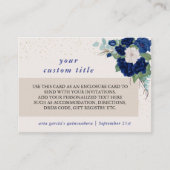 ロイヤルブルーとアイボリーのローズカスタム詳細 エンクロージャーカード (正面)