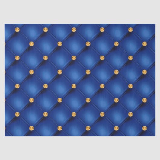 ロイヤルブルーとゴールドのタフテッド 薄葉紙 (正面)