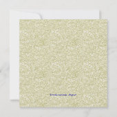 ロイヤルブルーとゴールドのマスカレードパーティー 招待状 (裏面)