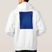 ロイヤルブルーとゴールドの結婚式Tシャツデザイン パーカ (裏面)