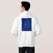 ロイヤルブルーとゴールドの結婚式Tシャツデザイン パーカ (裏面フル)