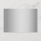 ロイヤルブルーとシルバーの結婚式の詳細 エンクロージャーカード (裏面)